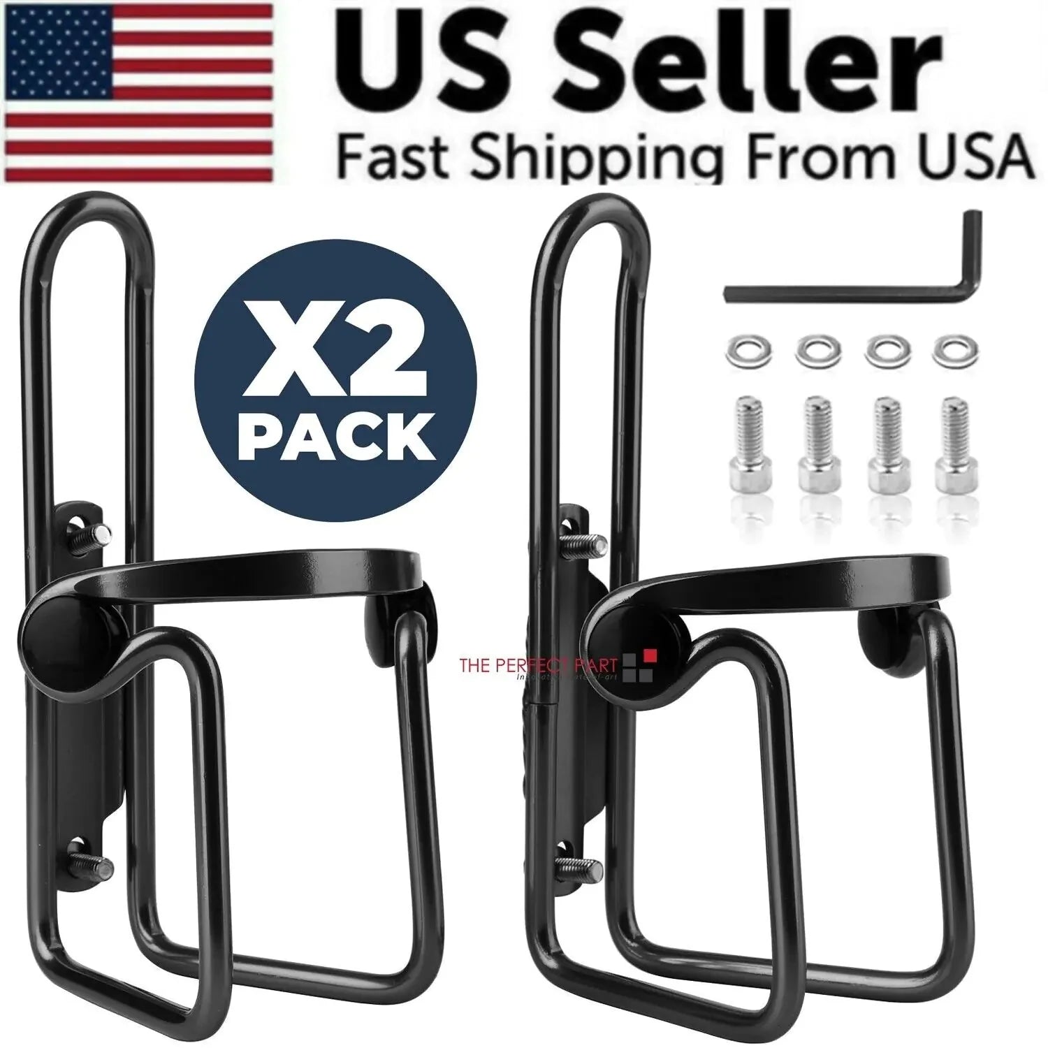 2 Packs Bike Water Bottle Cages Bicycle Lightweight Aluminum Alloy Bottle Holder Anti Spier