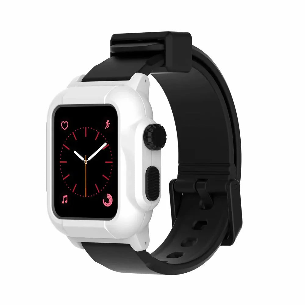 Waterproof Box Case Strap For Apple Watch Anti Spier