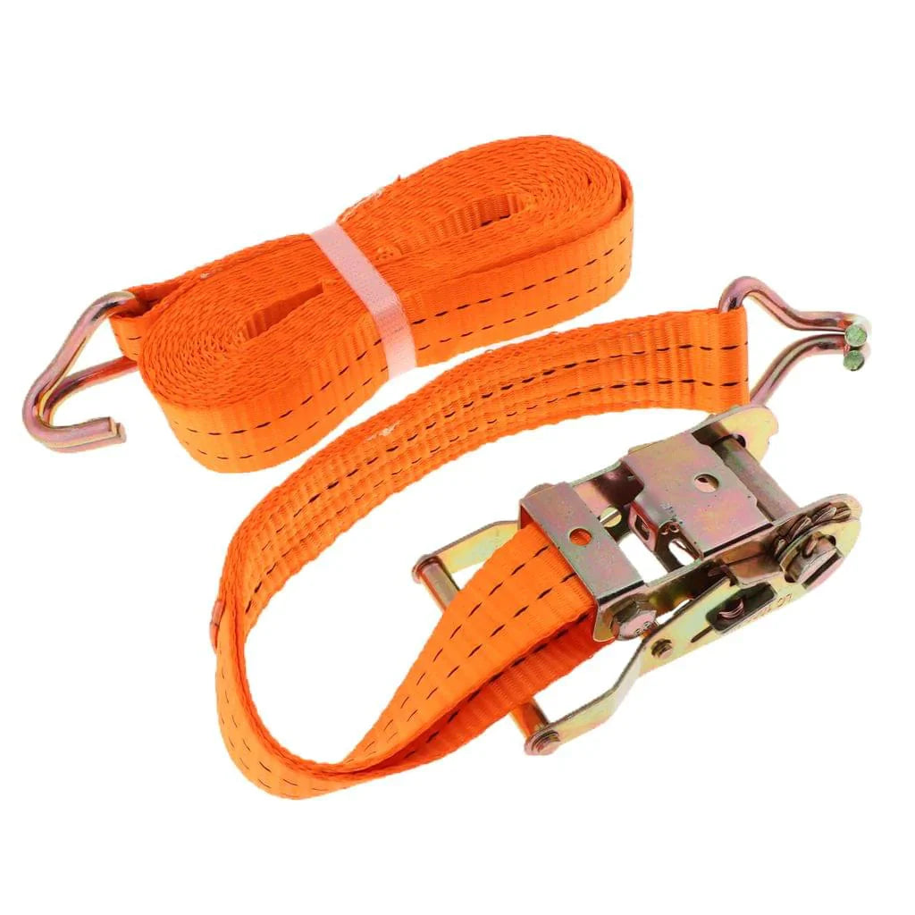 4 PK Ratchet Tie Down Straps 1.5" x 15 Feet 4,000 LB Safety J Hook Heavy Duty US Anti Spier