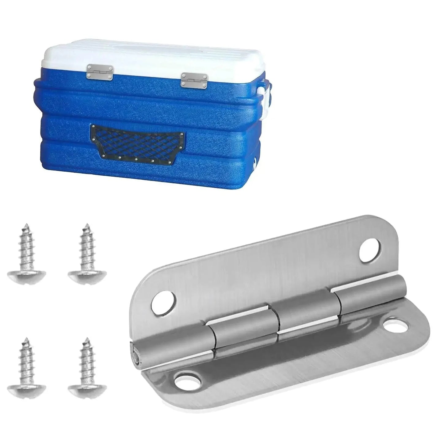 3PCS Stainless Steel Cooler Hinges & Screws Replacements For Igloo Cooler Parts Anti Spier