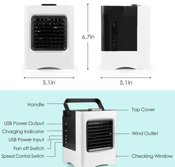 Mini Portable Air Conditioning Fan for Office Use Anti Spier