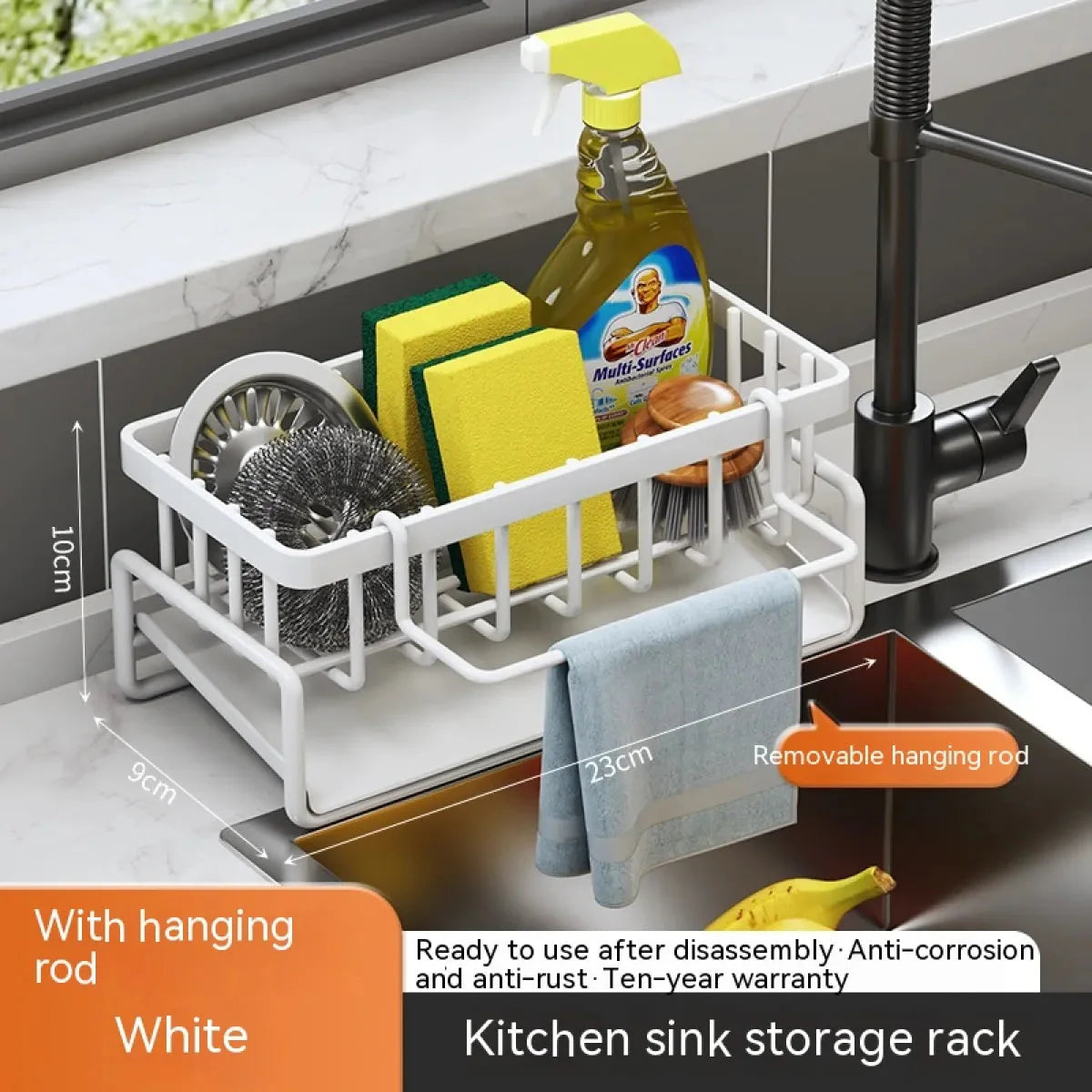 Multi-Functional Kitchen Sink Storage & Drainage Rack Anti Spier