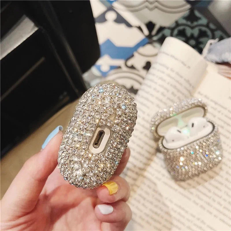 Luxury Bling Earbuds Case Anti Spier
