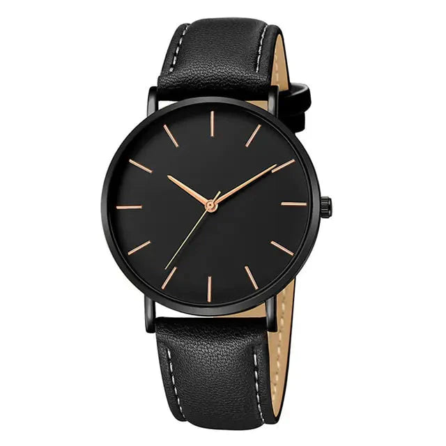 Simple Leather Men's Luxury Watches Anti Spier