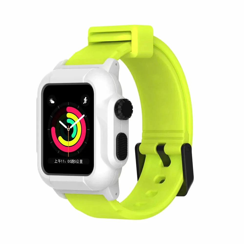 Waterproof Box Case Strap For Apple Watch Anti Spier