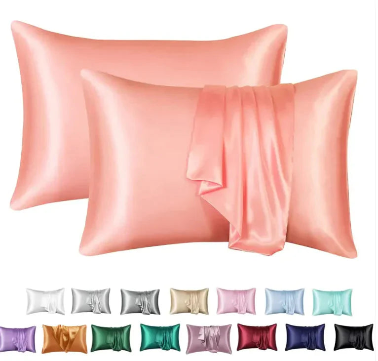 Silk-like Solid Color Pillowcase Anti Spier