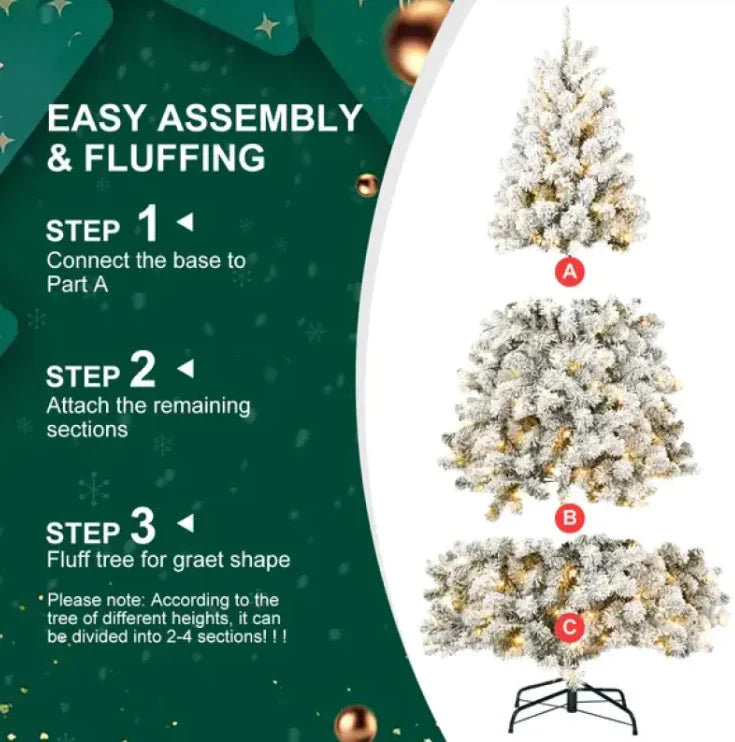 Frost Glow 5ft Flocked Tree Anti Spier
