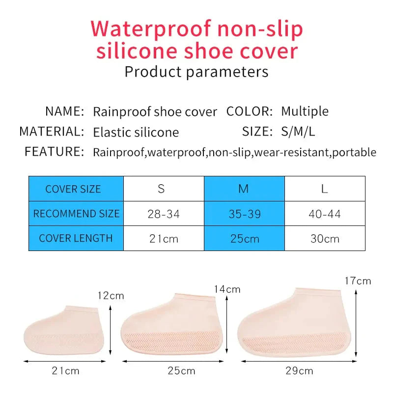 Waterproof Shoe Cover Silicone Boots Anti Spier