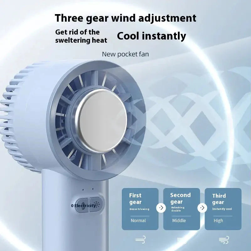 2024 Summer Gadget Handheld Turbo Jet Fan Mini Portable Ice Cold Fan Generation Brushless Motor Wind High Speed Duct Fans Violent Blower Anti Spier