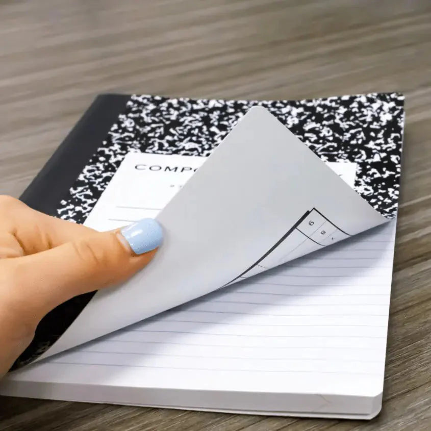 C/R 100 Ct. Black Marble Composition Book Anti Spier