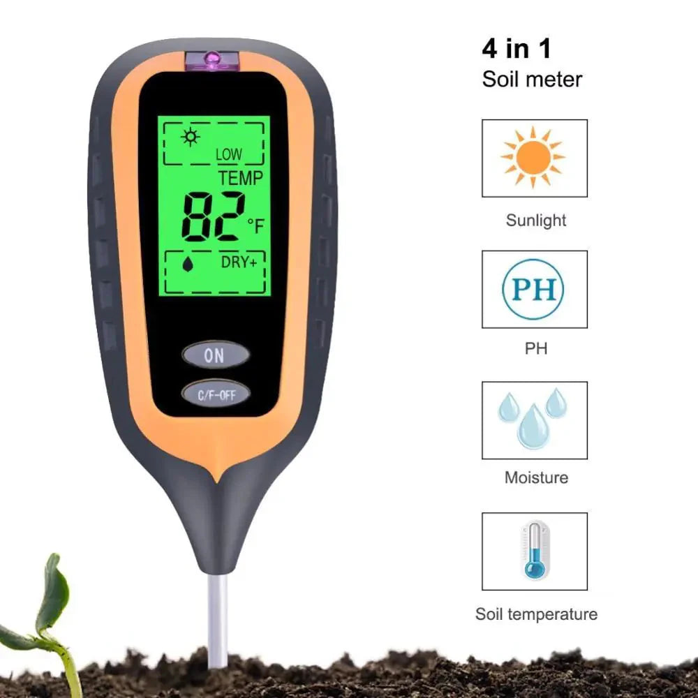 Soil Moisture and pH Meter Testing Instrument Anti Spier