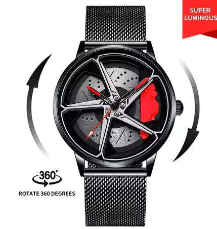 Men's Sports Car Wheel Watch Anti Spier