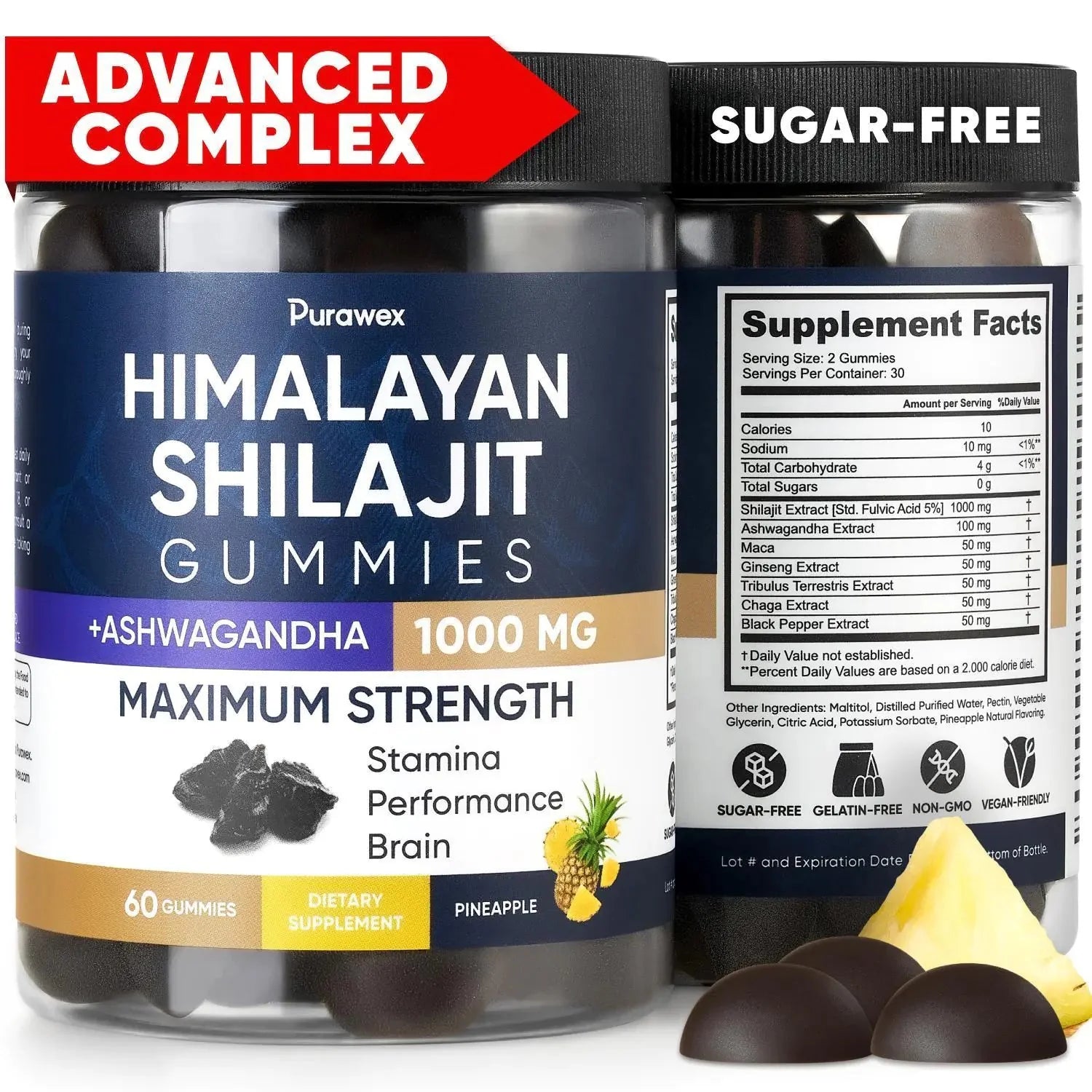 Shilajit Gummies 1000mg, Shilajit Gummies for Men and Women, Energy, Immunity Anti Spier