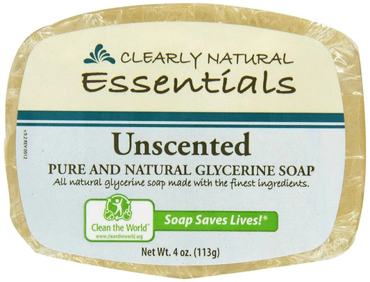 Clearly Natural Glycerin Bar Soap Unscented4 Ounce (Pack of 6) Anti Spier
