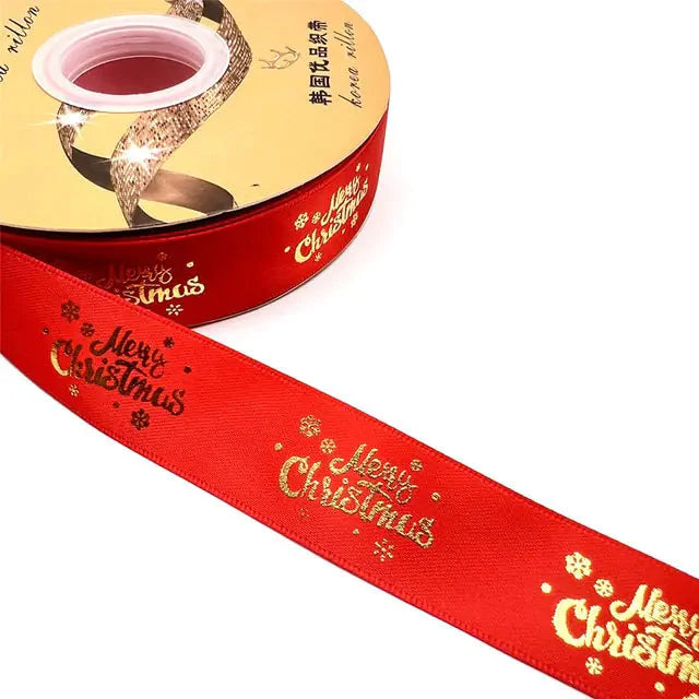 Ribbon Printed Christmas Design Decoration Gift Packing Anti Spier