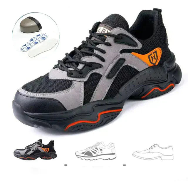 Men Steel Toe Outdoor Safety Work Shoes Anti Spier