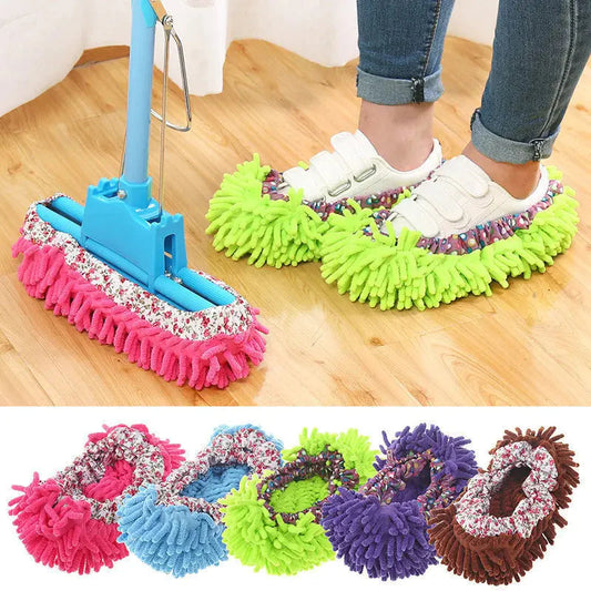 Multifunction Floor Dust Cleaning Slippers Shoes Anti Spier
