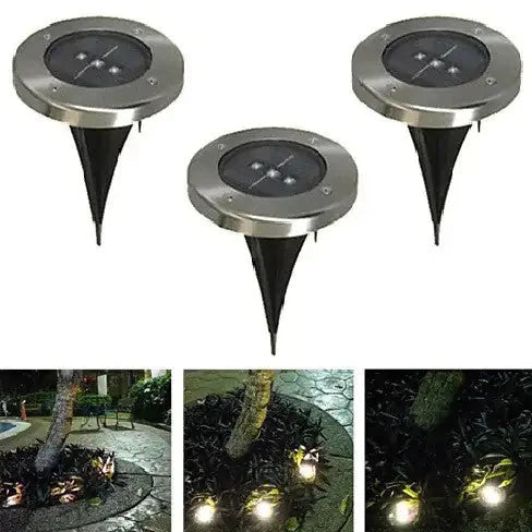 Runway Solar 3 LED Inground Lights Anti Spier