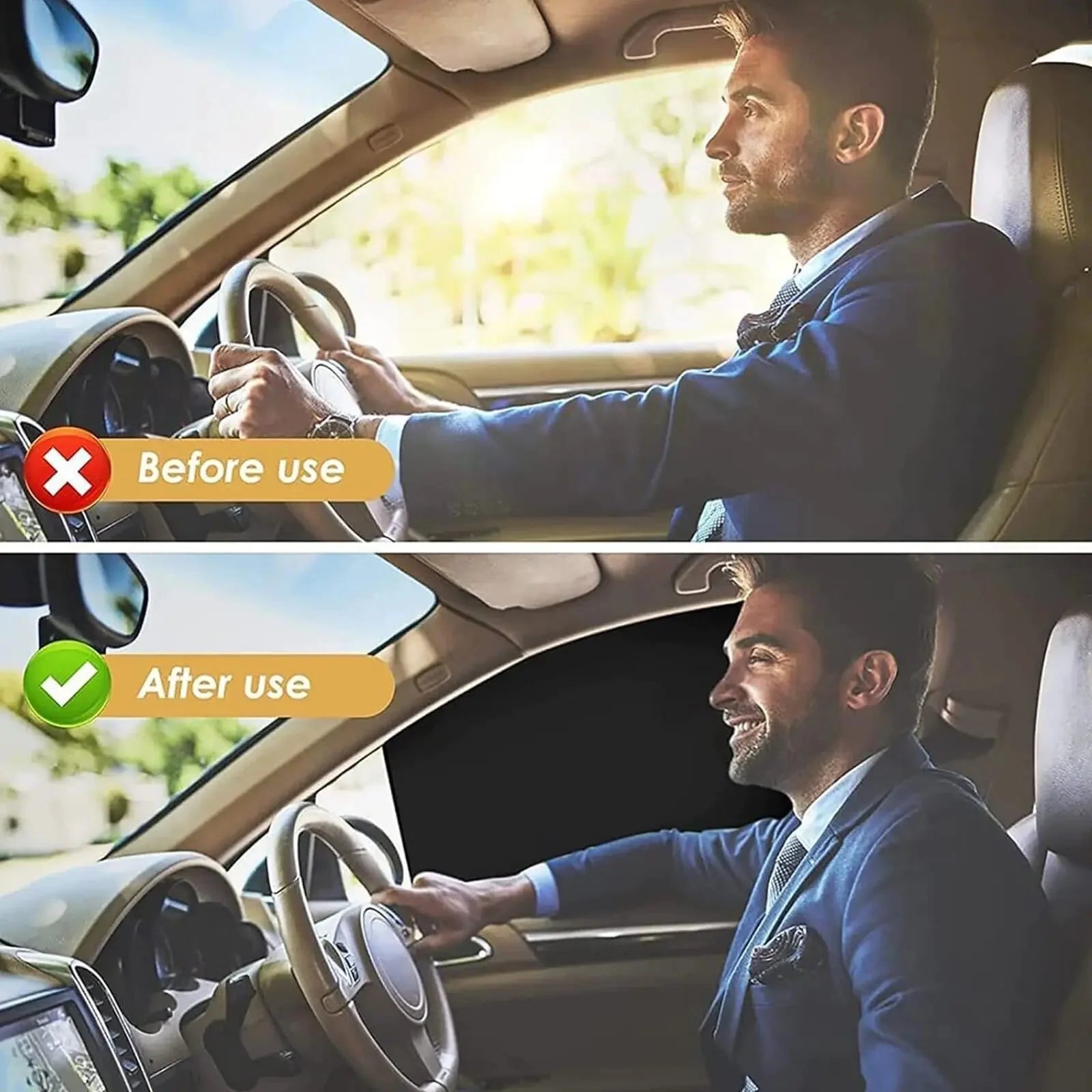 4X Magnetic Car Side Front Rear Window Sun Shade Cover Mesh Shield UV Protection Anti Spier