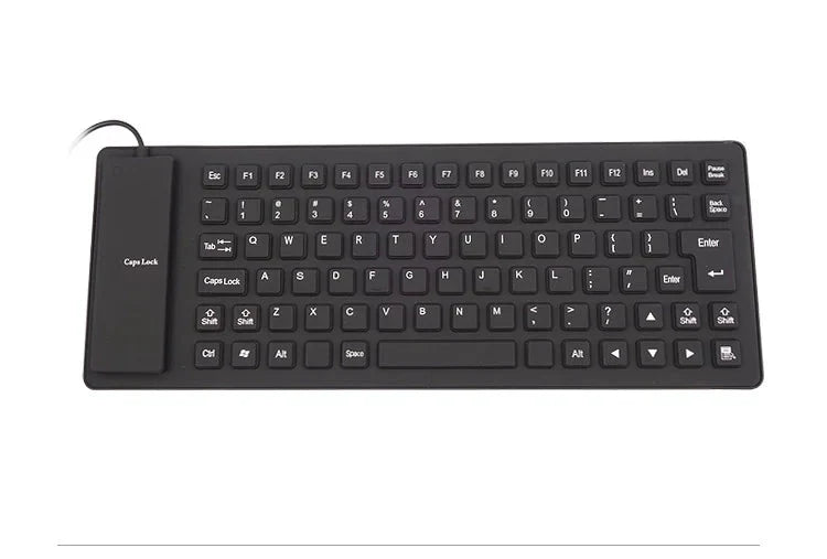 Waterproof Silicone Keyboard Foldable Flexible USB Dustproof DirtProof Full Size Anti Spier