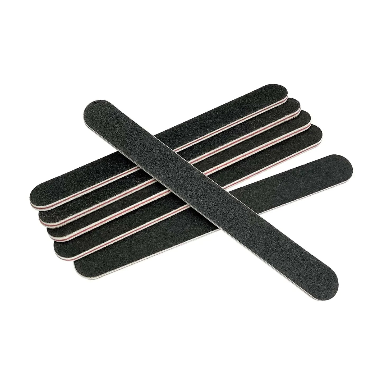 20 Pack 100/180 Grit Nail Files, Black Professional Reusable Emery Boards Manicure Tool for Acrylic Nails, Nail Buffering Files Anti Spier