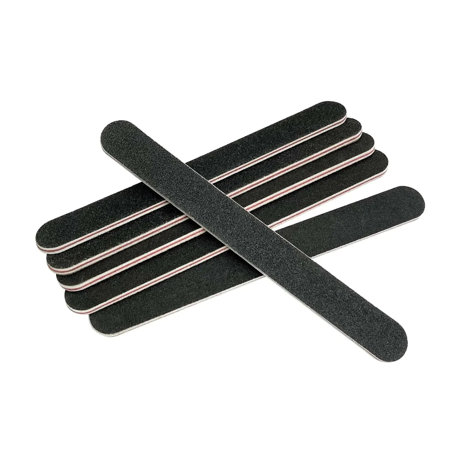 20 Pack 100/180 Grit Nail Files, Black Professional Reusable Emery Boards Manicure Tool for Acrylic Nails, Nail Buffering Files Anti Spier