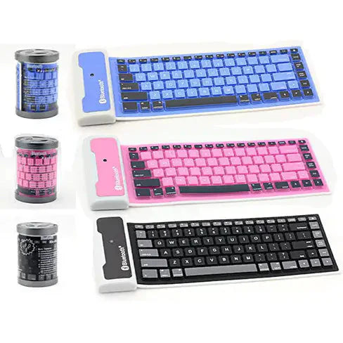 Type Out Of A Box With Flexible Silicone Bluetooth Keyboard Anti Spier