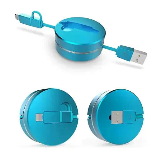 Puck N Roll Retractable Pocket Size Charging Cable For All Smart Devices Anti Spier