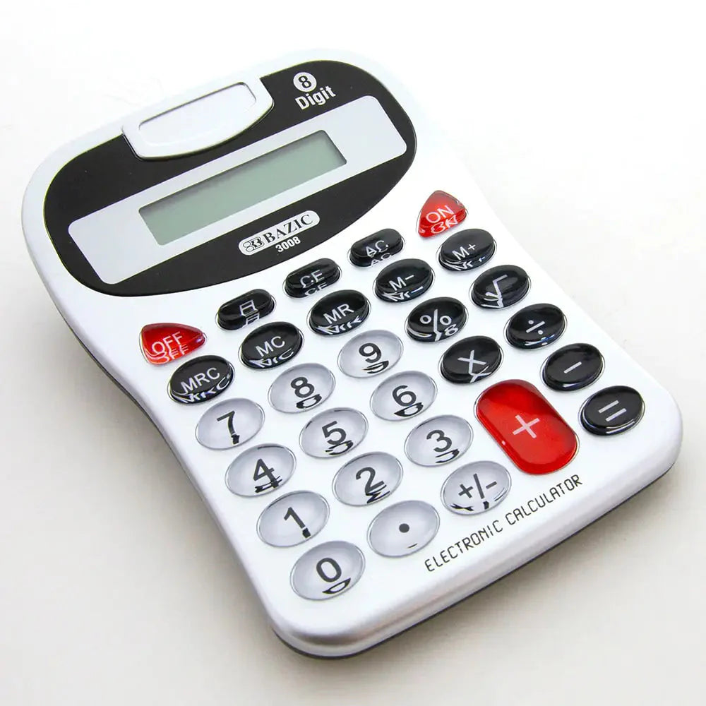 8-Digit Silver Desktop Calculator w/ Tonecalc Anti Spier