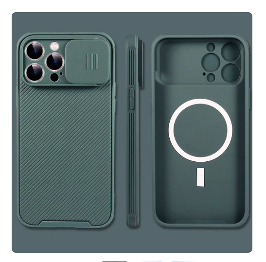 Slide Camera Lens Magsafe Charging Case Anti Spier