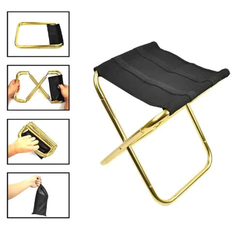 Outdoor Folding Chair - 7075 Aluminum Fishing Stool Anti Spier