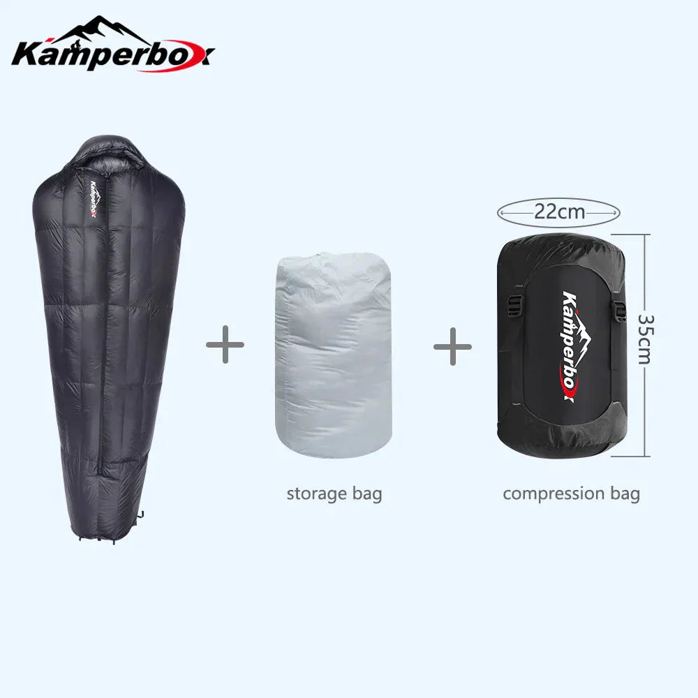Kamperbox Winter Sleeping Bags Camping Down Sleeping Bags Winter Outdoor Ultralight Sleeping Bags Camping Equipments Anti Spier