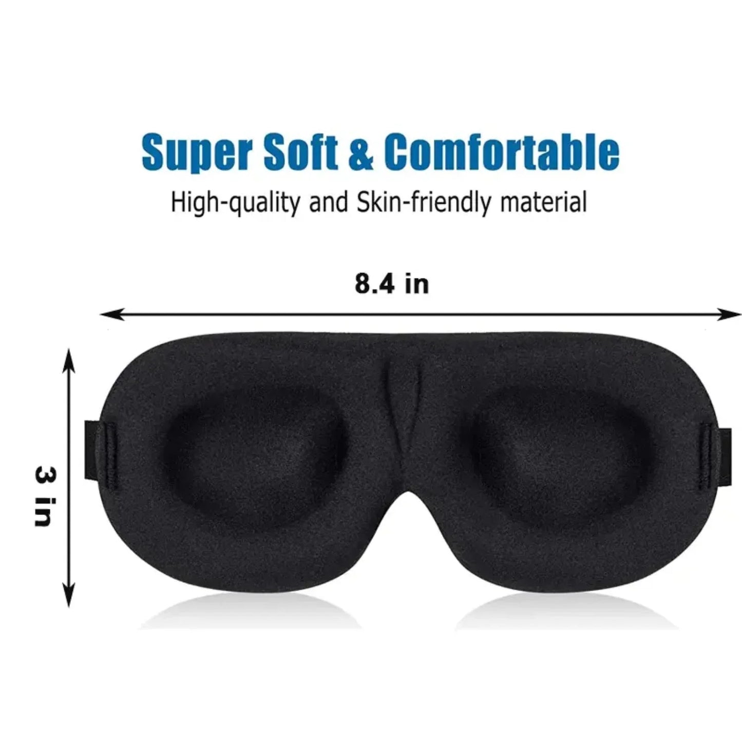 Ultimate Relaxation Deluxe Premium Ultra-Soft 3pcs Sleep Eye Mask Set - High-Quality Contoured Cup Blindfold for Restful Night, Anti Spier