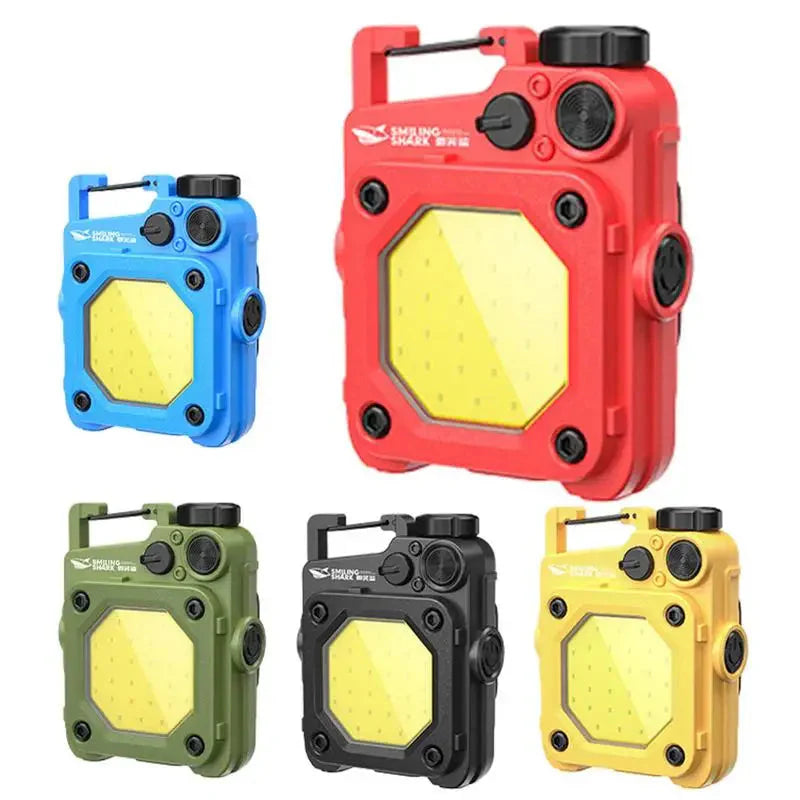 Mini LED Portable Keychain Flashlight Multifunction COB Work Light USB Rechargeable Strong Magnet Outdoor Camping Lantern Anti Spier