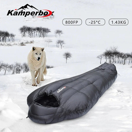 Kamperbox Winter Sleeping Bags Camping Down Sleeping Bags Winter Outdoor Ultralight Sleeping Bags Camping Equipments Anti Spier