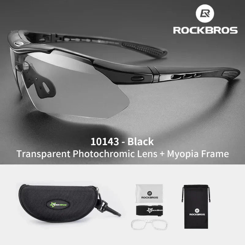 ROCKBROS Photochromic Cycling Glasses Bicycle UV400 Sports Eyewear Ultralight Riding MTB Sunglasses Men Fishing Bike Equipment Anti Spier