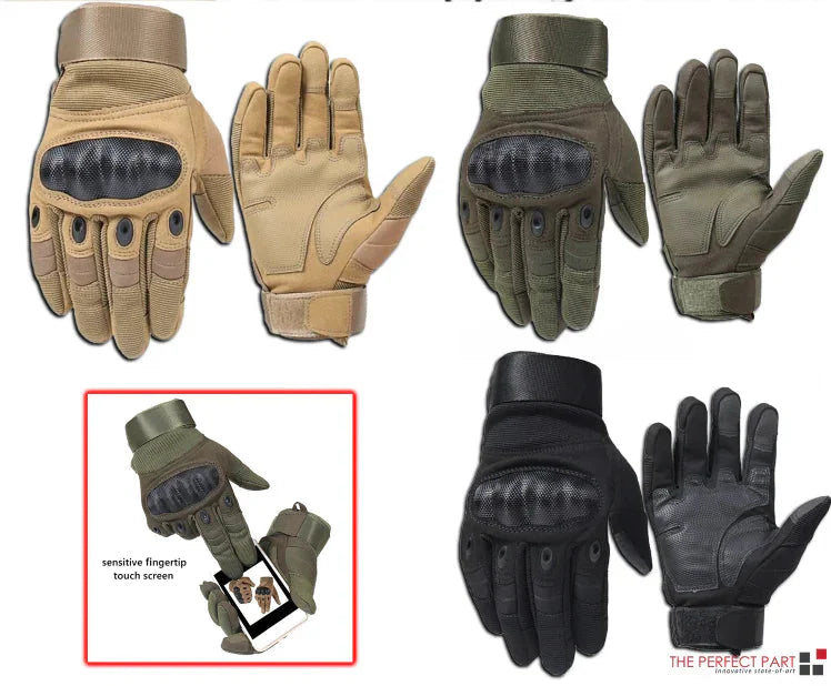 Tactical Motorcycle Motocross Full Finger Gloves Motorbike Riding Racing Mittens Anti Spier