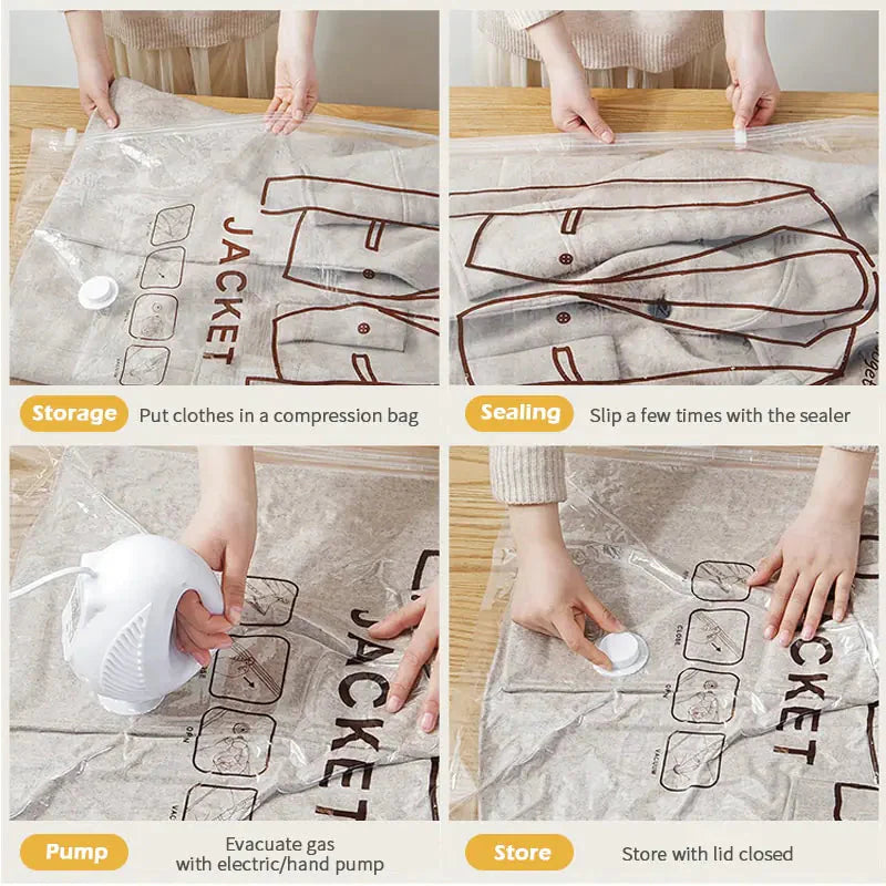 Closet Hanging Organizer Vacuum Bag Anti Spier