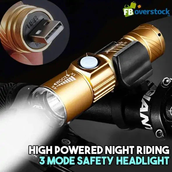 Night Riding 3 Mode Safety Headlight Anti Spier