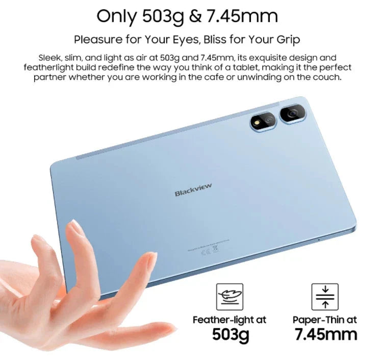 Blackview TAB16 PRO, Android 14 Unlocked Tablet 11 inch, 24GB(8+16) RAM+256GB ROM 7700mAh-18W WIFI GPS 4G calling tablet Anti Spier