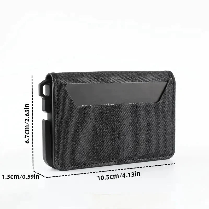 Men's Slim Metal Leather Wallet Anti Spier