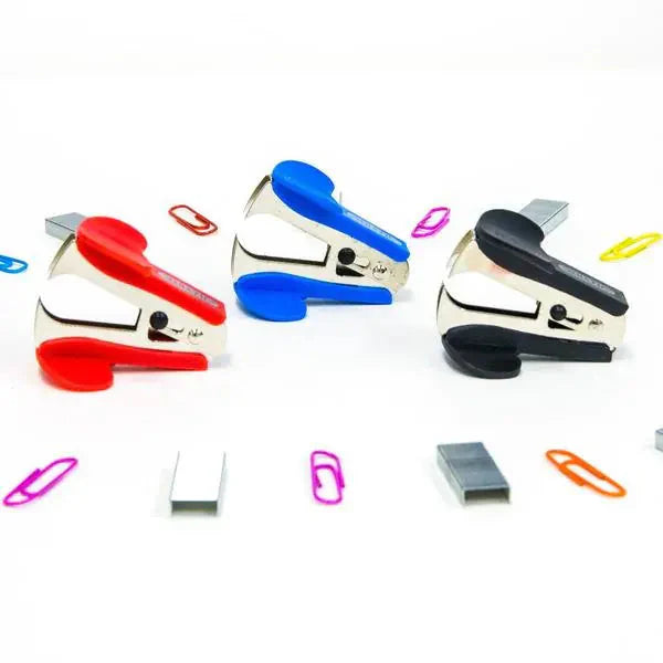 Claw Style Staples Remover w/ Safety Lock (2/Pack) - 1 Random Color Anti Spier