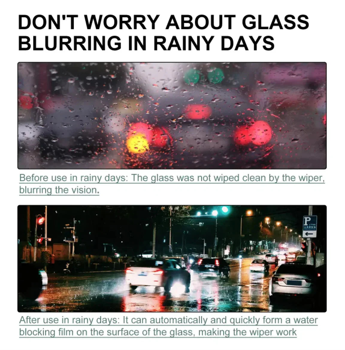 Hydrophobic Windshield Cleaning Spray Anti Spier