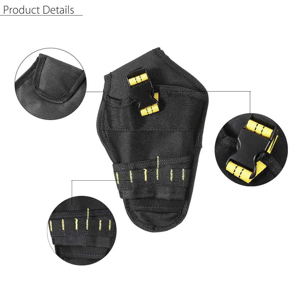 Heavy Duty Drill Holster Tool Belt Pouch Bit Holder Hanging Waist Bag Drill Tool Anti Spier