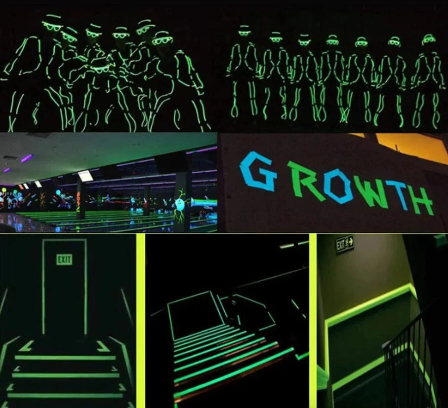 2PC Luminous Tape Self Adhesive Glow In The Dark Wall Sticker Fluorescent Light Anti Spier