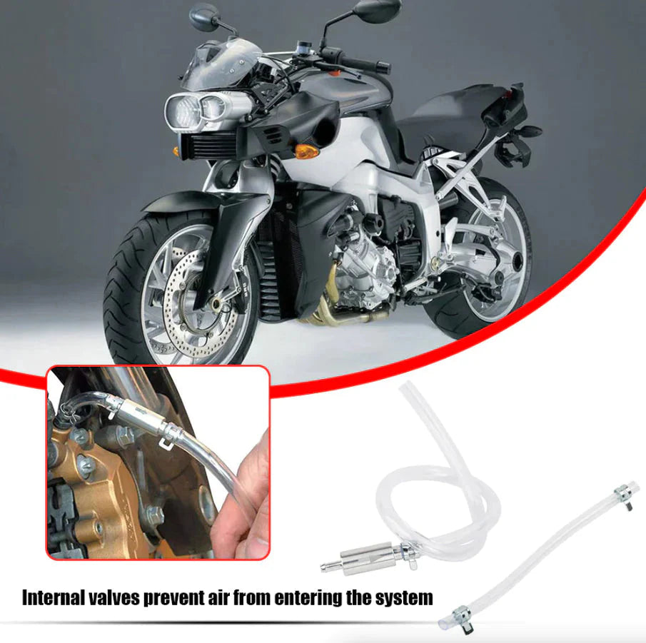 Car Motorcycle Clutch Brake Bleeder Hose One Way Valve Tube Bleeding Tool Set US Anti Spier