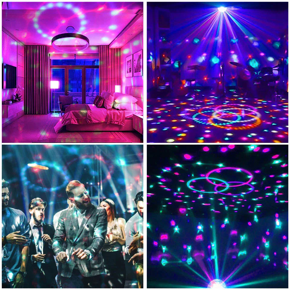 Disco Party Lights Strobe LED DJ Ball Sound Activated Bulb Dance Lamp Decoration Anti Spier