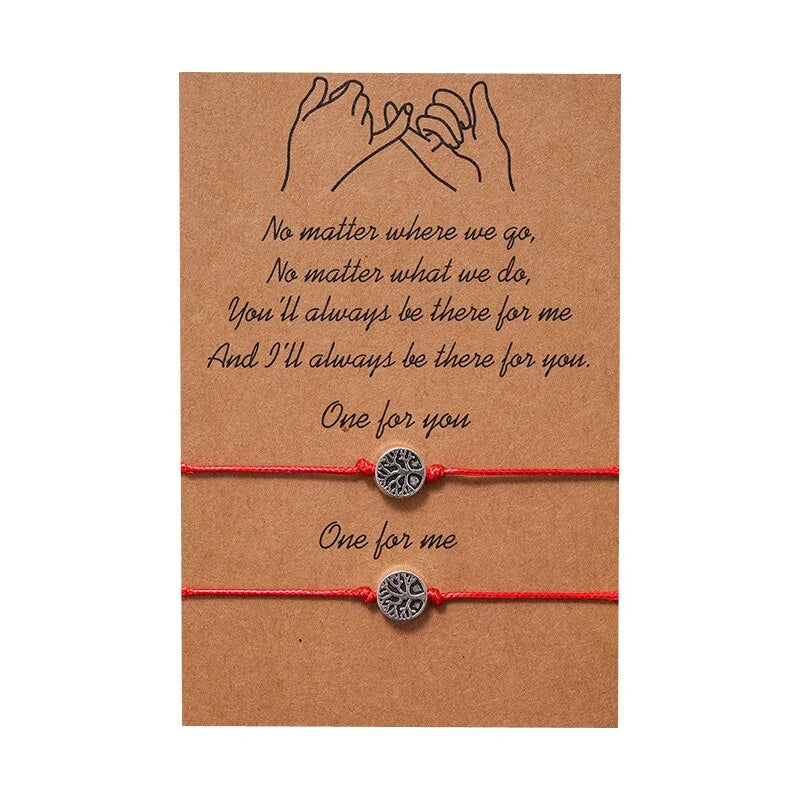 Tree of Life Adjustable Bracelet Set: Best Friends Forever Fashion Jewelry Anti Spier
