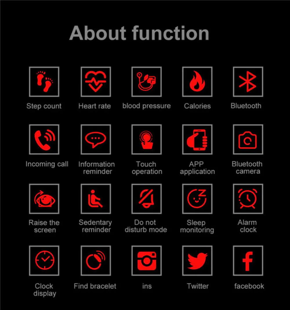 Fitness Smart Watch Activity Tracker Heart Rate For Women Men Oxygen BP Monitor - Anti Spier 