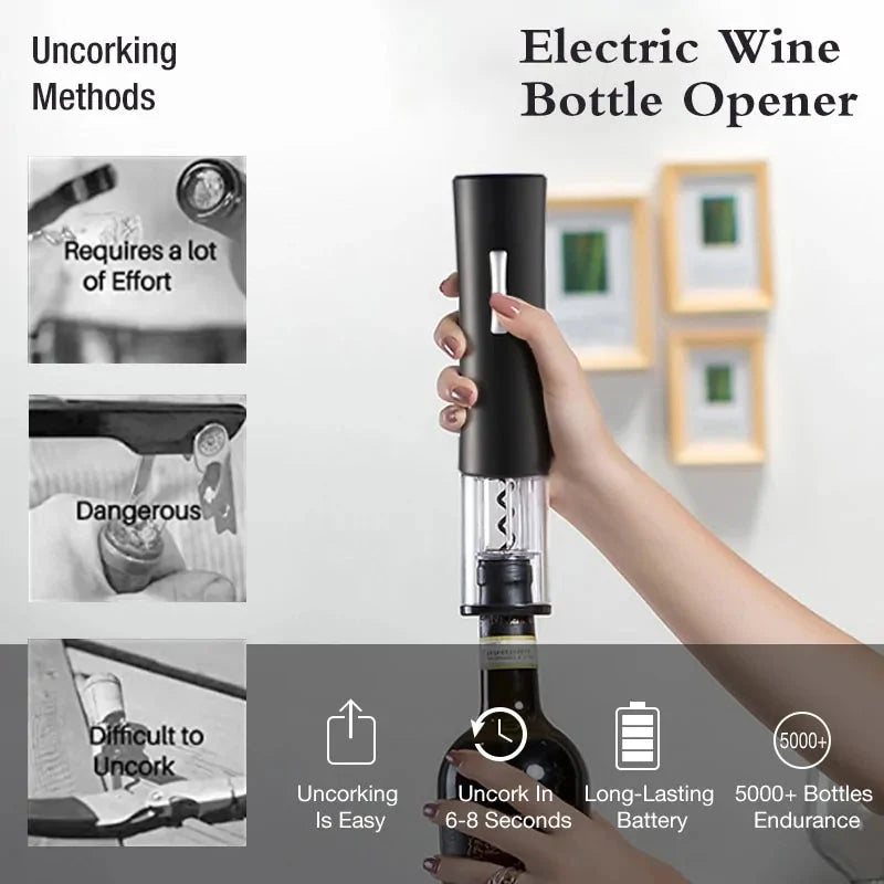 Electric Wine Opener Foil Cutter Jar Opener Kitchen Gadget Anti Spier